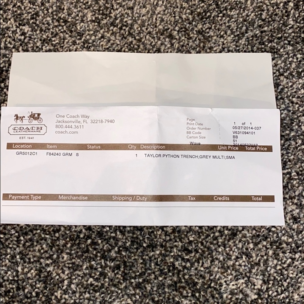 Authentic Coach Python grey rain coat - Picture 2 of 8